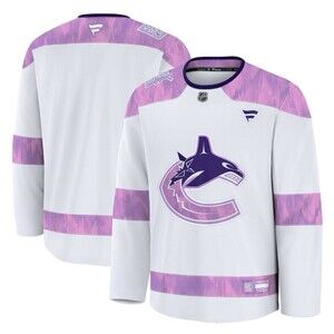 Size XL Fanatics Vancouver Canucks Hockey Fights Cancer Jersey 2024 NHL NEW
